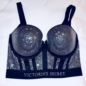 VS x Balmain Swarovski crystal bra